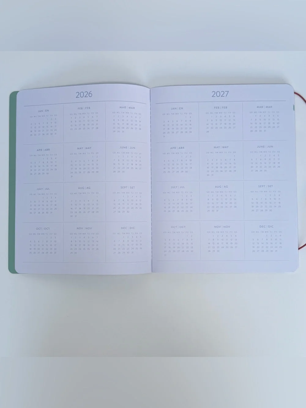 2027 Floral Monthly Planner - Pink
